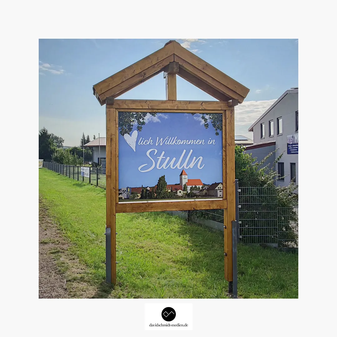 Ortstafel der Gemeinde Stulln